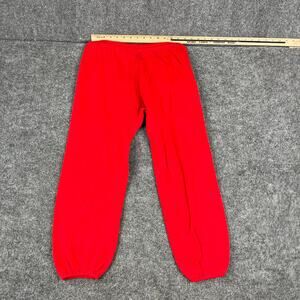 Sweatpants Womes Red Jogger Small Elastic Waist Cuffed Athleisure Casual‎ Lounge